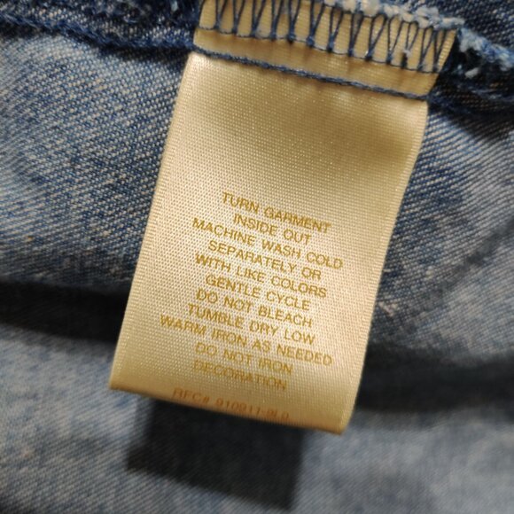 Bobbie Brooks M Vintage Patchwork Denim Jacket Embroidered Accents Americana - Picture 8 of 13